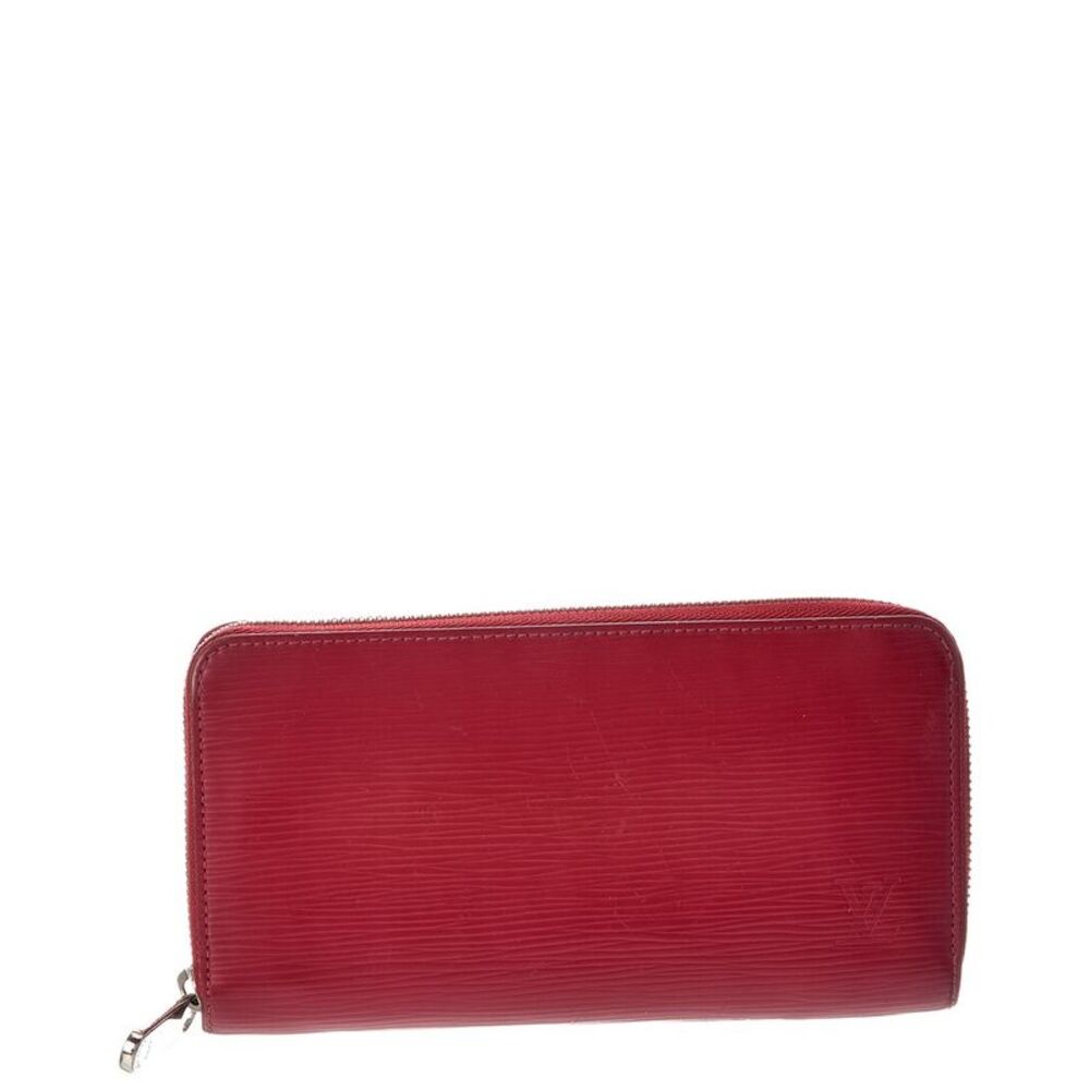 Louis Vuitton Red Calf Leather Zippy Wallet (Authentic Pre-Loved)